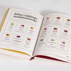 "Aldos Lieblingskombinationen" beschreibt Essenskombinationen mit passenden Weinen, z. B. "Austern + Muscadet" und "Pizza + Sangiovese".