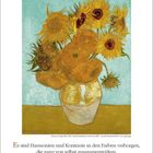 "SEPTEMBER 20-27, 35. Woche. Es sind Harmonien und Kontraste in den Farben."
Illustration: Sonnenblumen in Vase.