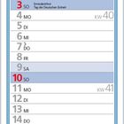 Oktober 2027 Kalender mit Feiertagen: 3. Erntedankfest, Tag der Deutschen Einheit; 17. Kirchweih; 31. Reformationstag. Gemälde oben.