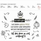 SEP/OKT 2027, KW 39, 27 Mo bis 3 So. Text: "Ich hätte gern... Ist das denn zu viel verlangt?!" mit herbstlichen Illustrationen.