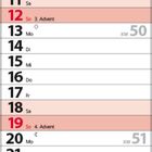 Kalender für Dezember 2027. Wichtig: 5. 2. Advent, 12. 3. Advent, 19. 4. Advent, 25. Weihnachten, 31. Silvester.