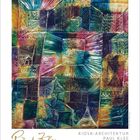 "Kiosk-Architektur. Paul Klee 1920. Bunte geometrische Formen überlagern sich in leuchtenden Farben."