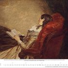 Dezember 2007. Eine Frau sitzt in einem roten Sessel und liest ein Buch.