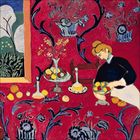 "ART", "JANUAR 2022." 
Zwölf bunte Kunstwerke und ein Kalendarium für Januar. Oben links Gemälde mit Bergen und Häusern.