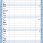 Kalender für Dezember 2027 mit weihnachtlichen Illustrationen und Platz für Notizen. Feiertage wie Weihnachten markiert.