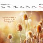 Kalender für November 2027, Woche 47 mit Zitat: „Das Beste im Leben ist, Verständnis für alles Schöne zu haben.“ - Menander.