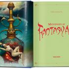 "Dian Hanson: Masterpieces of Fantasy Art" in roter Schrift. Links eine Fantasy-Illustration: Frau und monströse Gestalt.