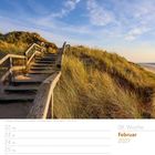 Februar 2027, 08. Woche. Holzsteg auf Dünen, blauer Himmel, Terminplan mit Datum vom 22. bis 28. Februar.
