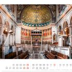 Kalendarblatt Dezember, Untertitel: Innenraum der Basilika San Clemente in Rom - Latium. Zeigt reich verzierte Kirche.