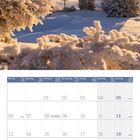 Kalenderblatt für Dezember 2027, Monatsbild zeigt schneebedeckte Bäume und ein Gipfelkreuz in einer winterlichen Berglandschaft.