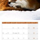 Kalender mit Dezember 2027, Wochenbeginn Montag. Bild eines Fuchses im Schnee oben.