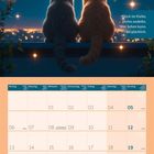 Glück ist Liebe, nichts anderes. Wer lieben kann, ist glücklich. Zwei Katzen blicken auf einen leuchtenden Vollmond.