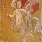 "12" unten links; "1-30" Mitte unten. Fresko eines Engels mit Flügeln und Stab, Hintergrund in warmen Tönen.