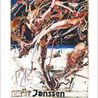 Text: "bobethanien", "horst Janssen", "Dezember". Abstrakte Illustration in lebhaften Farben mit dynamischen Formen.