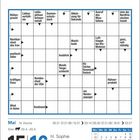 Ein Kreuzworträtsel mit Hinweisen wie "Blütenpracht", "Nachbarstaat des Iran", Kalenderdaten 15./16. Mai, Pfingsten.