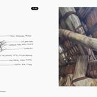 Zeichnung von Dachkonstruktion mit Beschriftungen und Foto einer ähnlichen Holzkonstruktion. P-08 oben rechts.