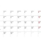 Kalenderseite für Juni 2027. Montage in Grau, Sonntage in Rot. Sommeranfang und Sonnenwende am 21. markiert.