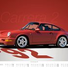 Text: "Carrera 2", "DEZEMBER", "boxermotor.de". Rotes Auto, seitlich, auf rotem Hintergrund. Reifen und Lack glänzen.