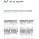 Aufmerksamkeit: Leistungen werden im Alltag benötigt. Probleme damit sind in bestimmten Altersstufen normal.