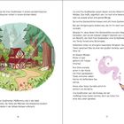 Texte beschreiben Lias Leben im Wald mit ihrer Großmutter, ihren magischen Fähigkeiten und einem Kater. Illustration: ein Waldhaus.