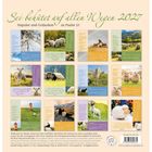 "Sei behütet auf allen Wegen 2027", Kalender mit Schafen und biblischen Zitaten zu Psalm 23.