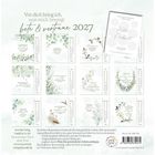 "Vor dich bring ich, was mich bewegt, bete & vertraue 2027." Kalenderseiten mit Naturmotiven und Bibelversen.