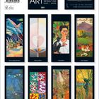 "2027 ART KANDINSKY • KAHLO • GAUGUIN + AF KLINT • VAN GOGH • KLIMT • MONET • MATISSE." Zeigt Kunstwerke bekannter Maler.