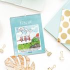 Kalenderblatt mit Datum 20.02-20.03, Text: "Fische. Alle Männer sind Schweine! Eben! Eben! Ein Fisch kann seine Erkenntnisse problemlos für sich behalten." Lustige Illustration mit drei Schweinen und einem Fisch.