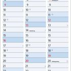 Kalender für 2028. Januar bis März mit Feiertagen wie Neujahr, Heilige Drei Könige, Aschermittwoch. Feiertage farbig markiert.