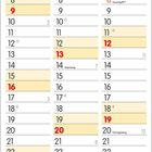 Kalender für Januar bis März 2028, beinhaltet Feiertage wie Neujahr und Valentinstag, Geburtstage markiert.