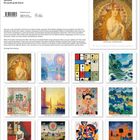 REMIX: KI mischt große Kunst. Oben links das Logo "Korsch Verlag". Es folgen fünfzehn bunte Kunstbilder inklusive Titel und Künstlernamen.