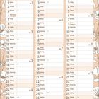 Kalender für Januar bis März 2028 mit Wochentagen und Kalenderwochen. Blumendekor im Hintergrund. Bereich für Notizen.