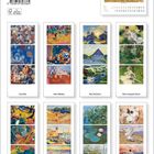 Ein Kalender mit Gemälden: Künstler wie Vincent van Gogh, Paul Klee, Henri Matisse und Claude Monet.
