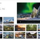 Reiselust - Norwegen. Verschiedene Landschaftsbilder, darunter Nordlichter, Fjorde und malerische Dörfer.