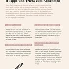 11 Tipps und Tricks zum Abnehmen. Tipps: 1. Gute Planung, 2. Räumen Sie die Küche auf, 3. Kaufen Sie bewusst ein, 4. Essen Sie von kleinen Tellern.