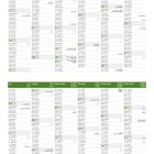 Kalender für 2027 in grüner Schrift, Monate von Januar bis Dezember mit Feiertagen und besonderen Tagen.