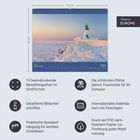 "12 beeindruckende Reisefotografien. Detailreiche Bildunterschriften. Spiralaufhängung, internationale Feiertage."   
