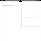 Postkartenrückseite mit Linien für Adresse, oben Text zu Sonnenuntergang und Fotokredit. Spiralbindung oben.