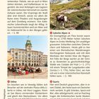 Seite 14 mit dem Titel "Die schönsten Reiseziele". Beschrieben werden Triest, Udine, Julische Alpen und Sauris. 