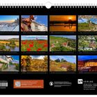 Kalender mit zwölf bunten Fotos, darunter ein Weblink und Verlagsinfos. Preis: 18,90 EUR.
