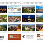 ISBN 978-3-912303-23-0, Preis 16,90 EUR. Kalenderansicht mit 12 Foto-Motiven von Landschaften und Architektur. K4 Verlag.