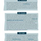 Zu Beginn: Teil 1: Aufwachen, Teil 2: Akzeptanz, Teil 3: Anker.  
Drei Absätze erklären soziale, emotionale und globale Themen.