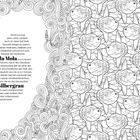 Text über Mola Mola, den Mondfisch, umgeben von detailreichen Zeichnungen und Mustern mit Meeresmotiven.