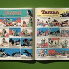 Comic-Seiten mit den Titeln "For Love of the Queen" und "The Ibex Horde", beide von Edgar Rice Burroughs.