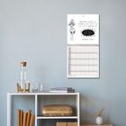 Wandkalender mit Spruch: "Kleinkinder quatschen nur dazwischen..." Eine Illustration von einem Kind mit Hut und Brille ergänzt das Bild.