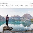 DEZEMBER 2027 Kalenderwoche 50. Zitat: "Ein Mensch ist erfolgreich, wenn er das tut, was ihm gefällt" - Bob Dylan.