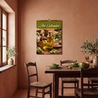 „Art Culinaire 2027“. „Kleine und feine Liebe zum Essen“. Kalender mit Olivenölflaschen. Essbereich mit Olivenbäumchen.