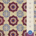 Kalender mit Daten vom 8. bis 14. März, Internationaler Frauentag am 8. März. Hintergrund: florale Muster in Rot.