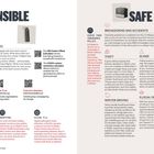 "RESPONSIBLE TRAVEL" oben links, "SAFE TRAVEL" oben rechts. Themen: Klimawandel, Diebstahl, Betrug, Notrufnummern.