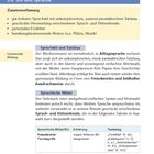 Texte zur Textanalyse, Stil und Sprache. Tabellarische Darstellung sprachlicher Mittel und deren Erklärung.